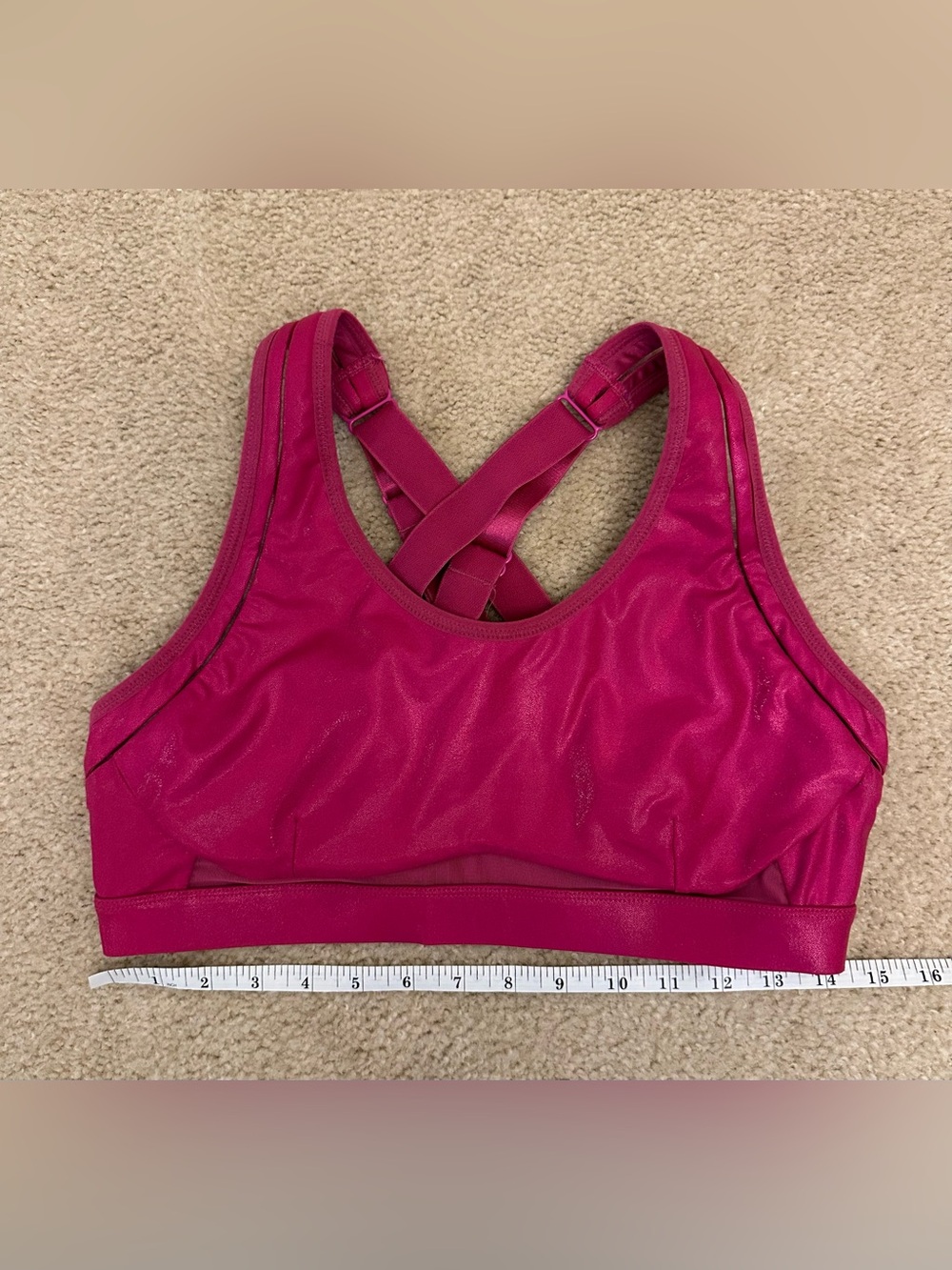 Fabletics Cross-Back Sports Bra L Pink Instagram-Worthy NWOT